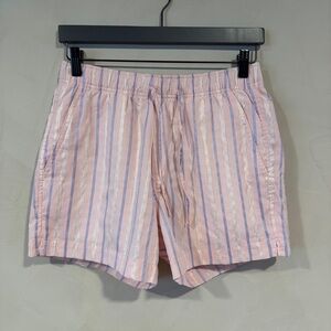 Abercrombie Stripe Pull-On Shorts Pink XS Metallic Thread NWT